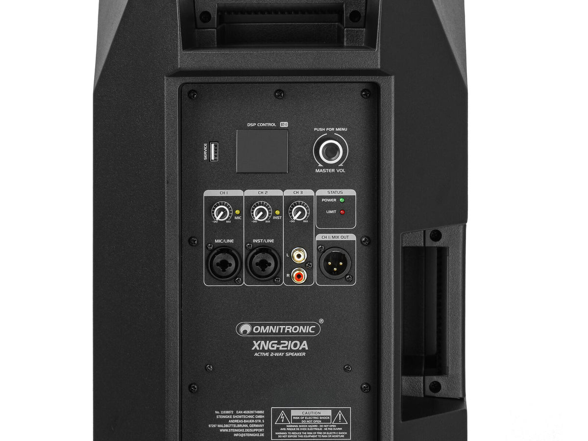 Omnitronic XNG-210A 2-Wege Lautsprecher, aktiv, DSP – Ansicht 3