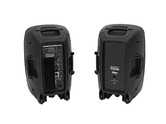 Omnitronic XFM-212AP Aktives 2-Wege Lautsprecherset mit Funkmikrofon – Ansicht 2