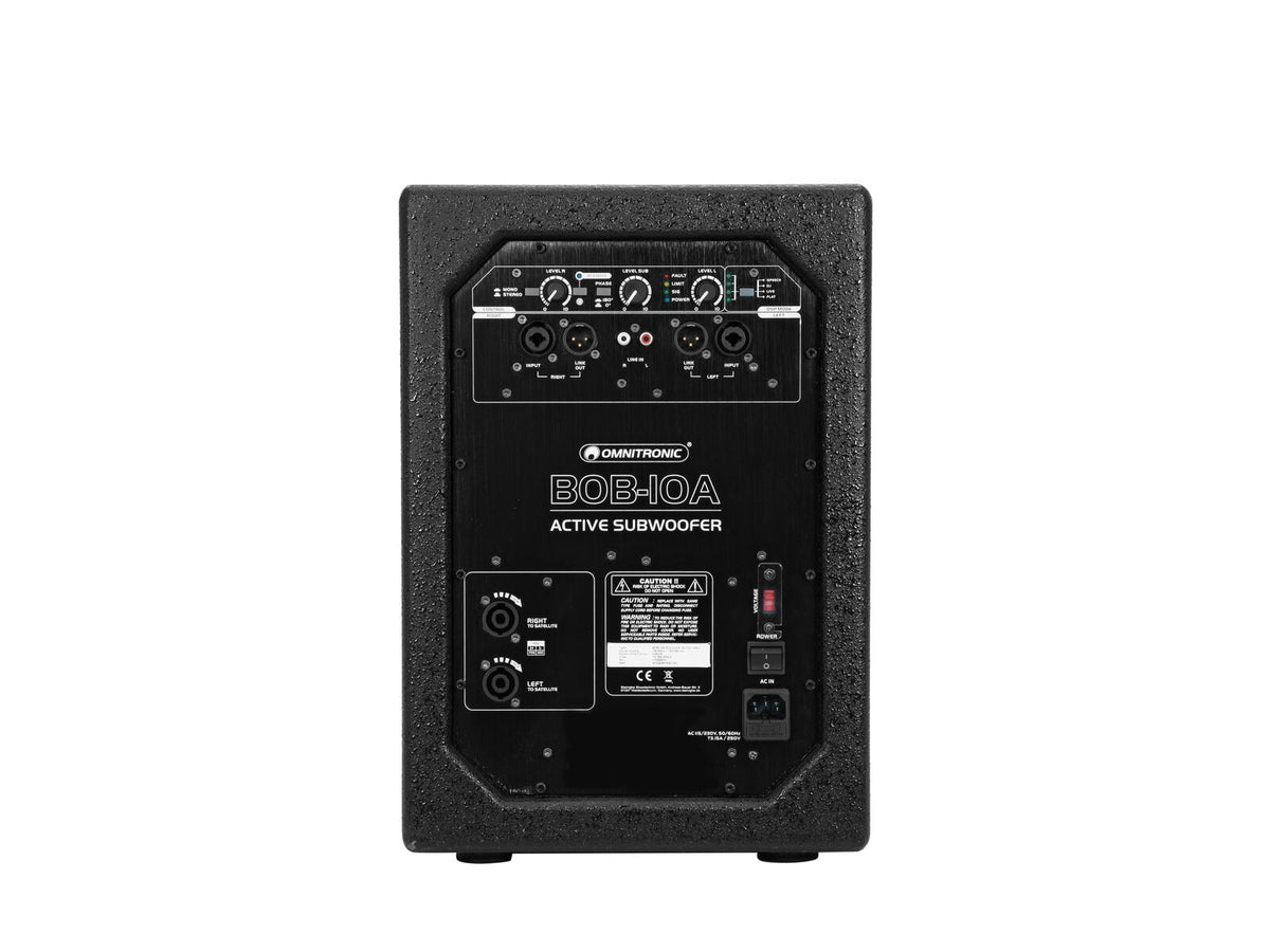 Omnitronic BOB-10A Subwoofer aktiv schwarz – Ansicht 4