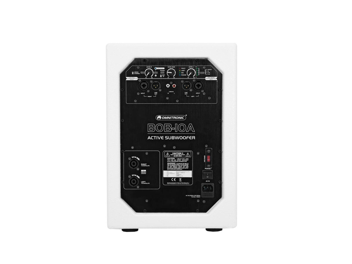 Omnitronic BOB-10A Subwoofer aktiv weiß – Ansicht 4