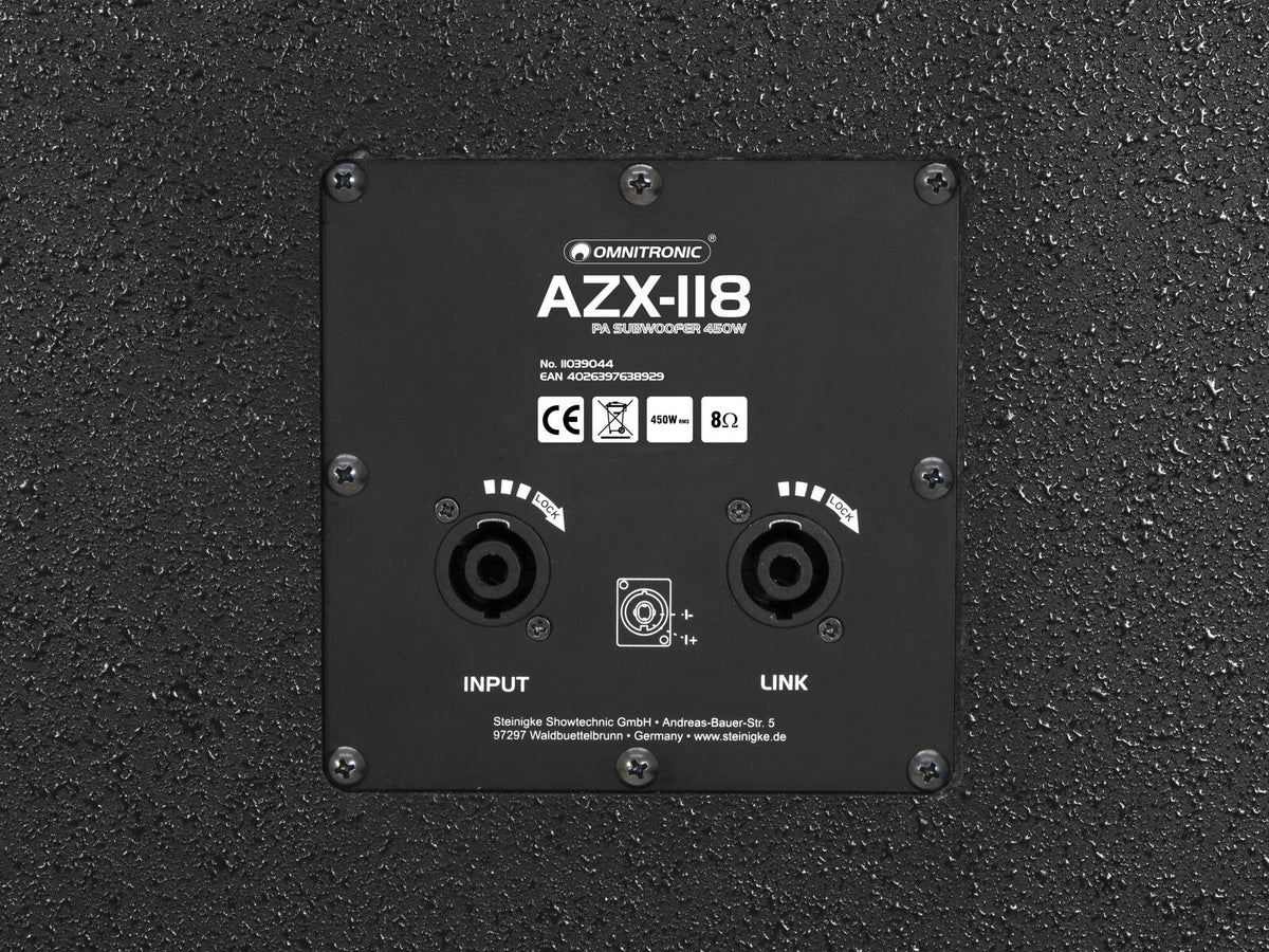 Omnitronic AZX-118 PA-Subwoofer 450W – Ansicht 4