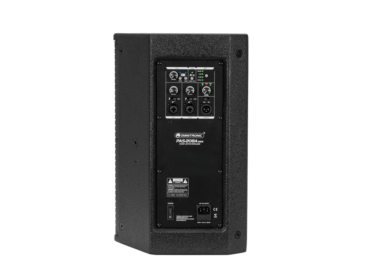 Omnitronic PAS-208A MK4 2-Wege-Top, aktiv, DSP, BT – Ansicht 3