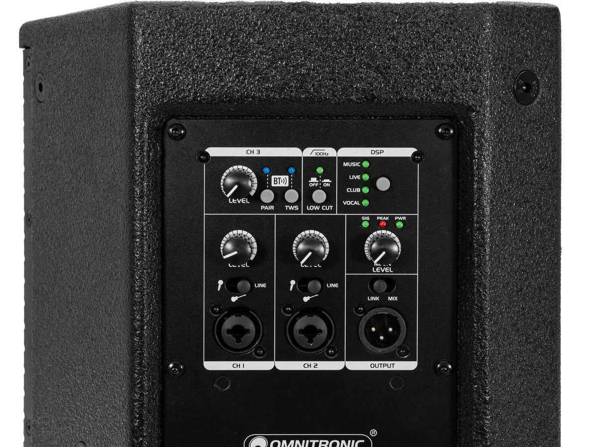 Omnitronic PAS-210A MK4 2-Wege-Top, aktiv, DSP, BT – Ansicht 4