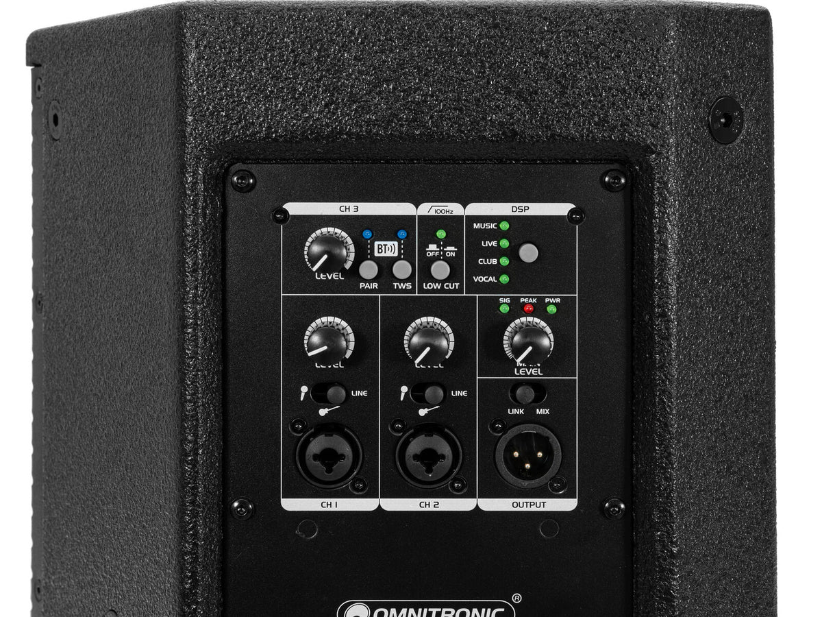 Omnitronic PAS-212A MK4 2-Wege-Top, aktiv, DSP, BT – Ansicht 6
