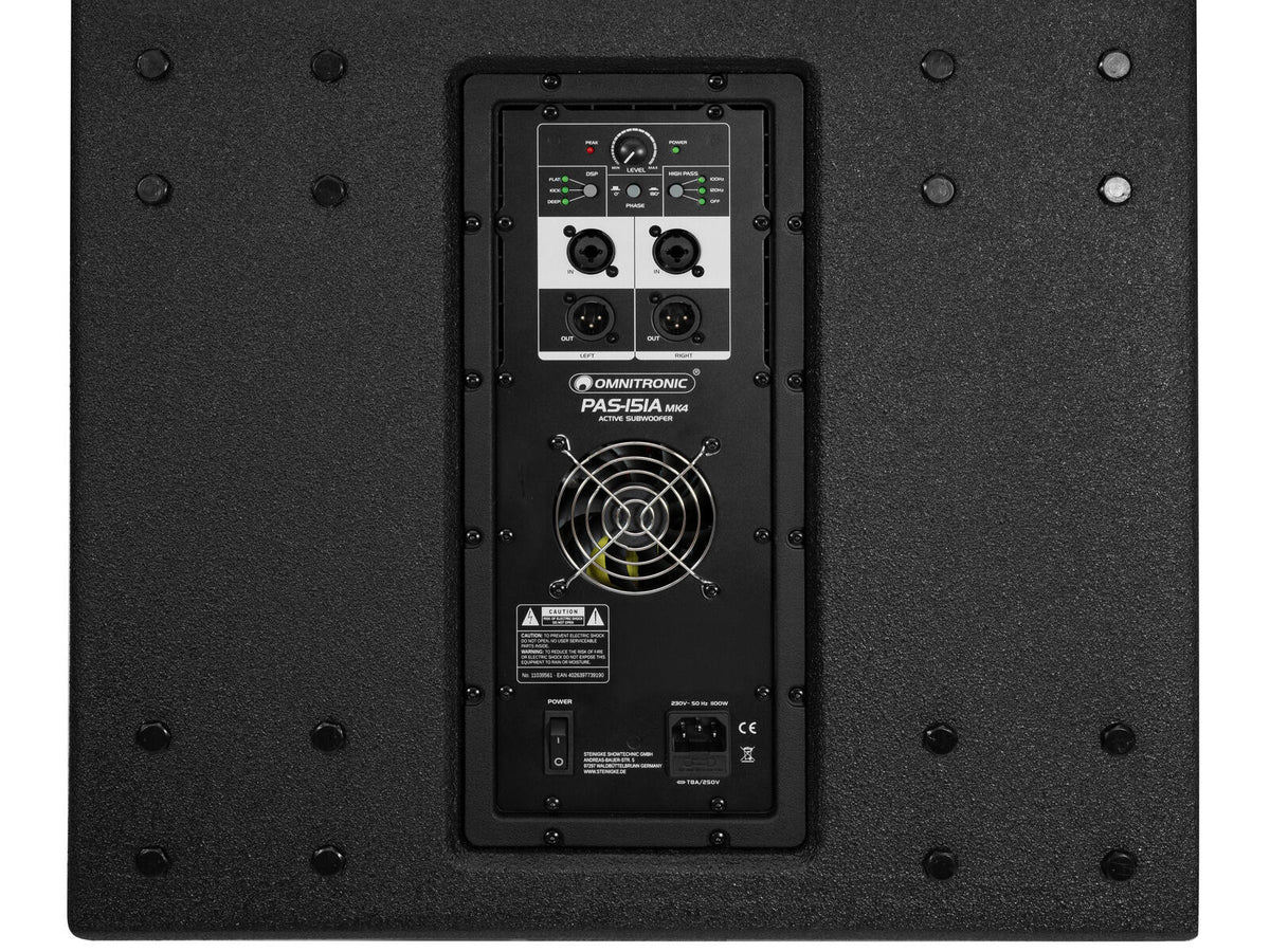 Omnitronic PAS-151A MK4 Subwoofer, aktiv, DSP – Ansicht 3