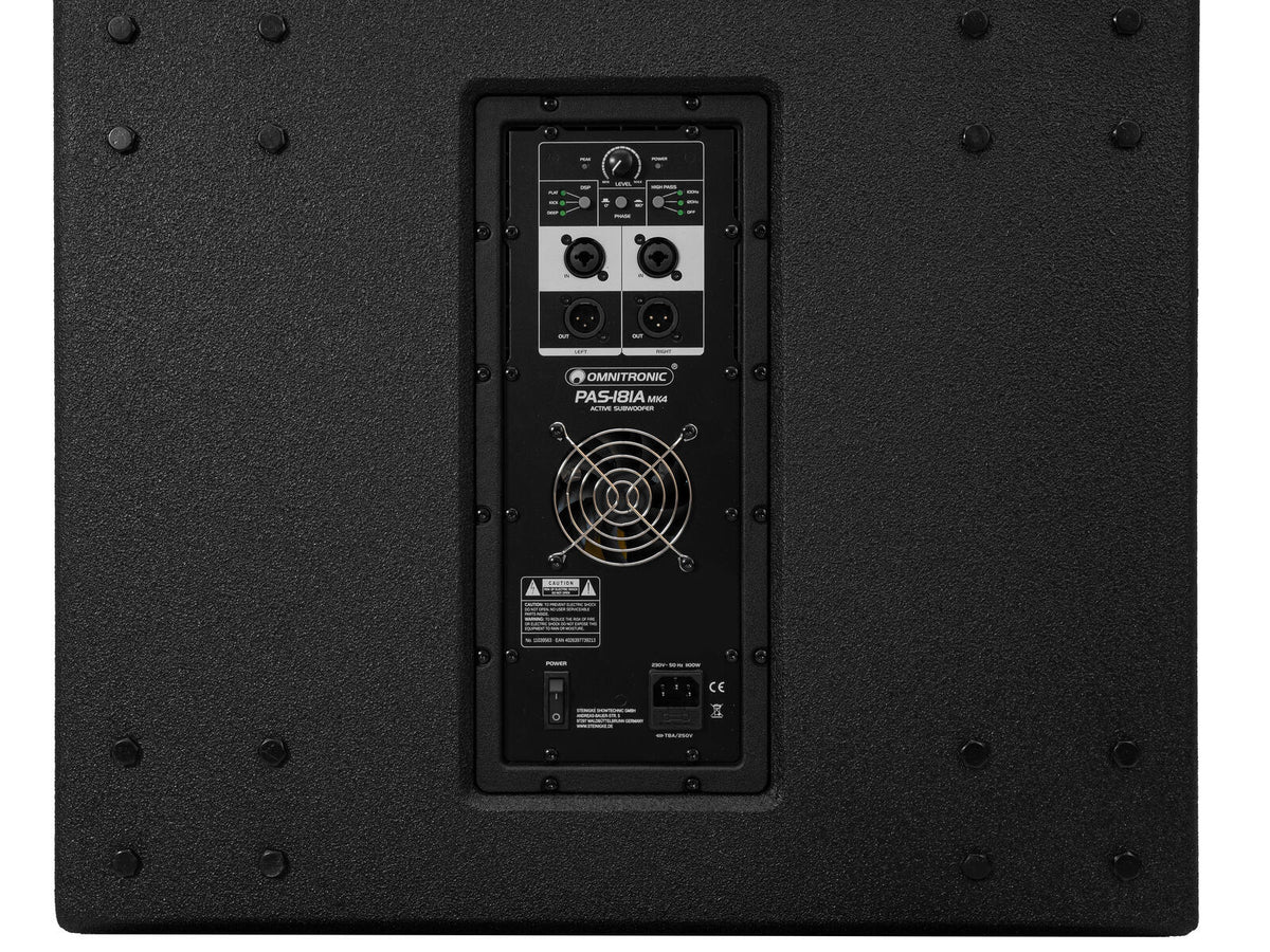 Omnitronic PAS-181A MK4 Subwoofer, aktiv, DSP – Ansicht 3