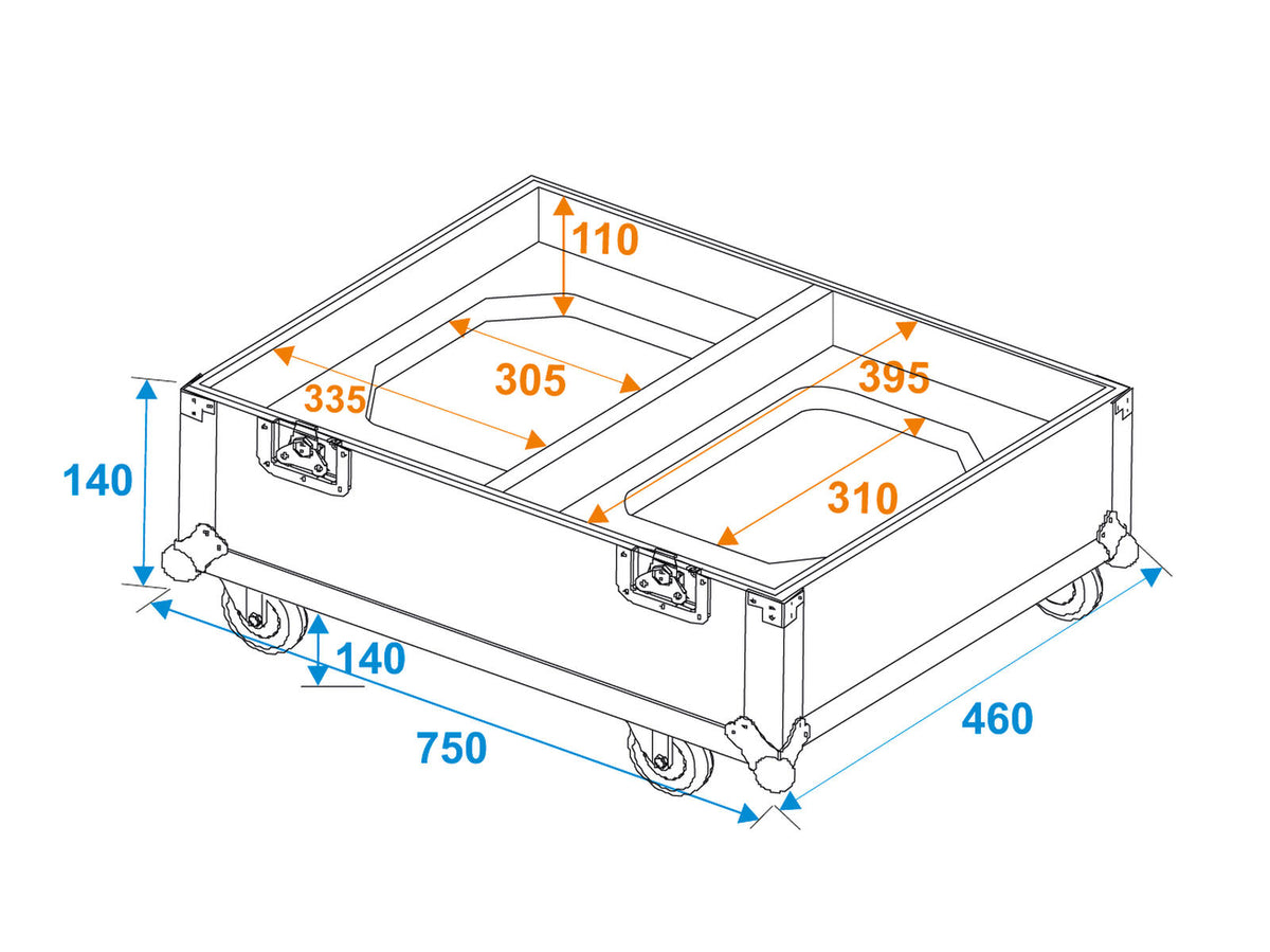 Celto CMP10 Case (für 2x CMP10 Lautsprecher) – Ansicht 5