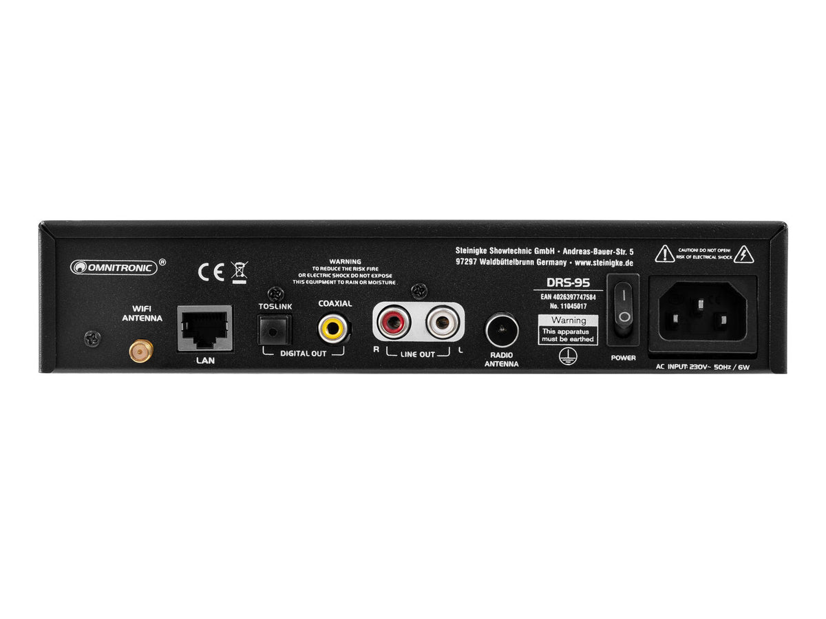 Omnitronic DRS-95 Internetradio mit DAB+ und Bluetooth – Ansicht 3