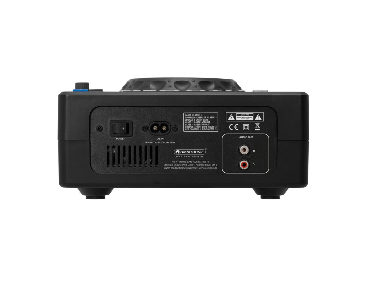 Omnitronic XMT-1400 MK2 Tabletop-CD-Player – Ansicht 2