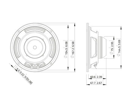 Lavoce WSN061.52-4 6,5" Woofer, Neodym, Stahlkorb – Ansicht 3