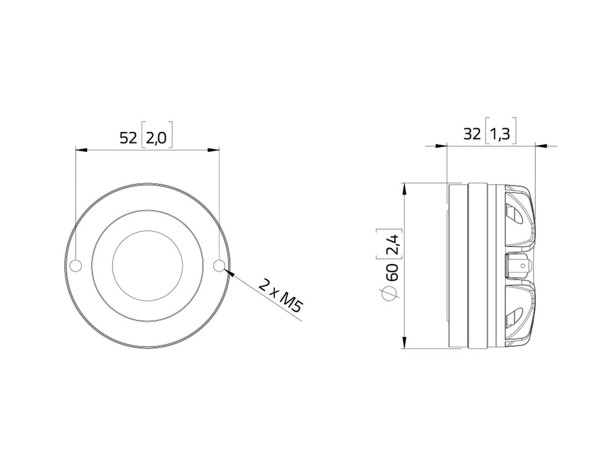 Lavoce DN10.142-16 1" Kompressionstreiber, Neodym – Ansicht 3