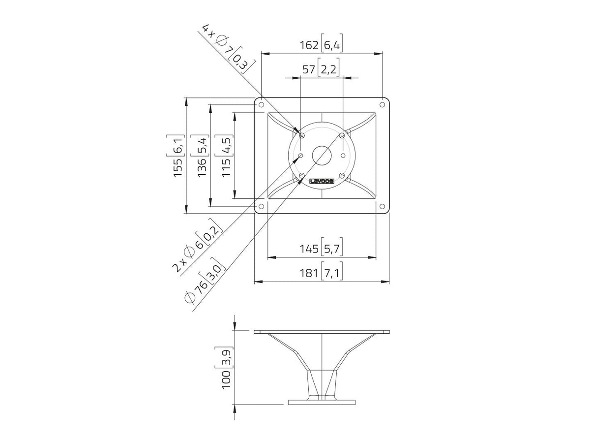 Lavoce HD1004 1" Aluminiumhorn – Ansicht 3