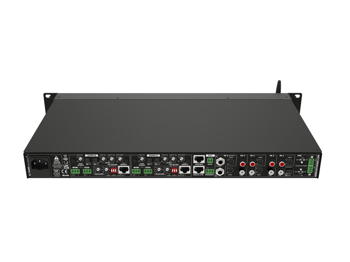 Intusonic HMA72 2-Zonen Audio Router – Ansicht 4