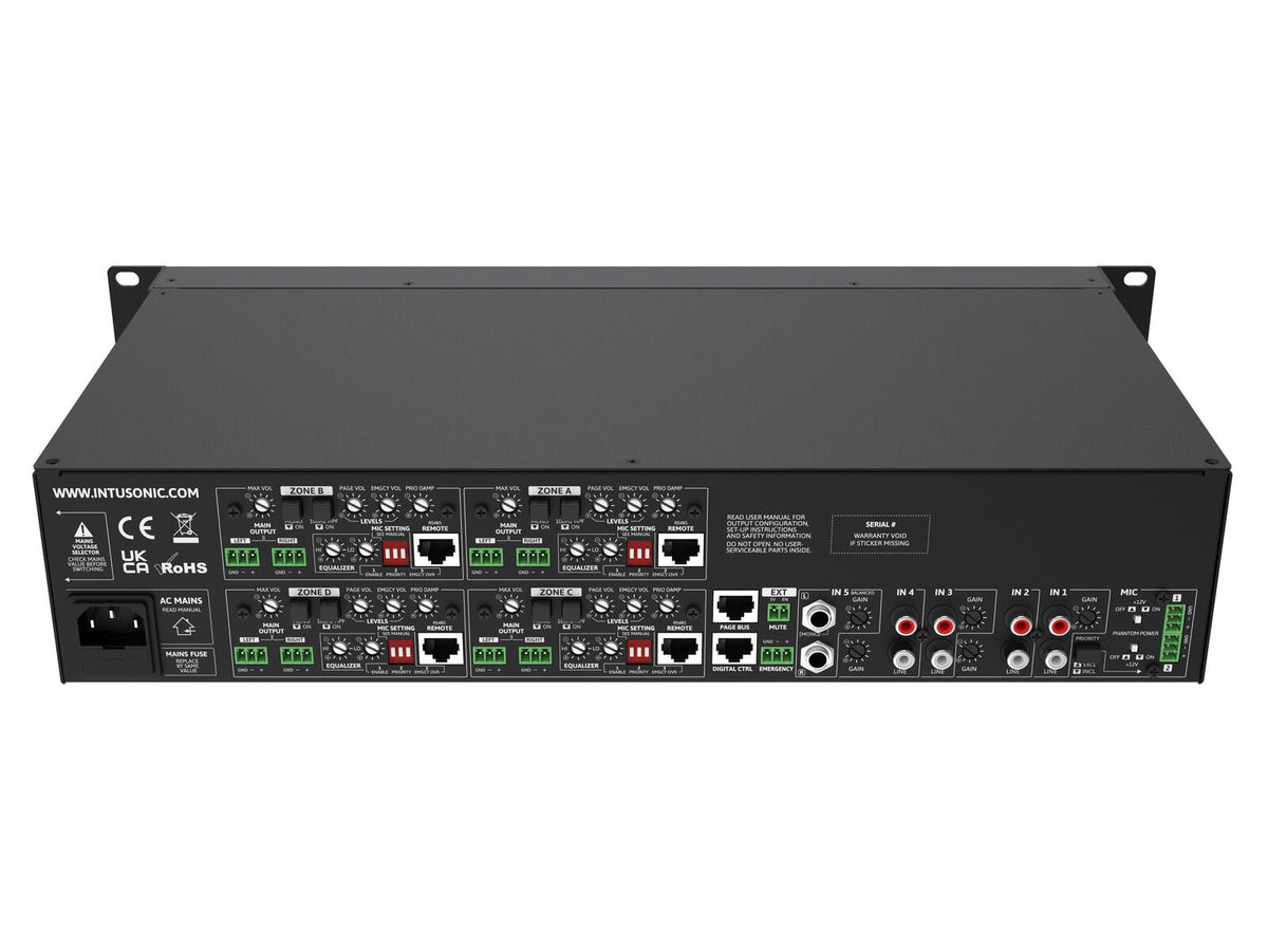 Intusonic HMA74 4-Zonen Audio Router – Ansicht 4