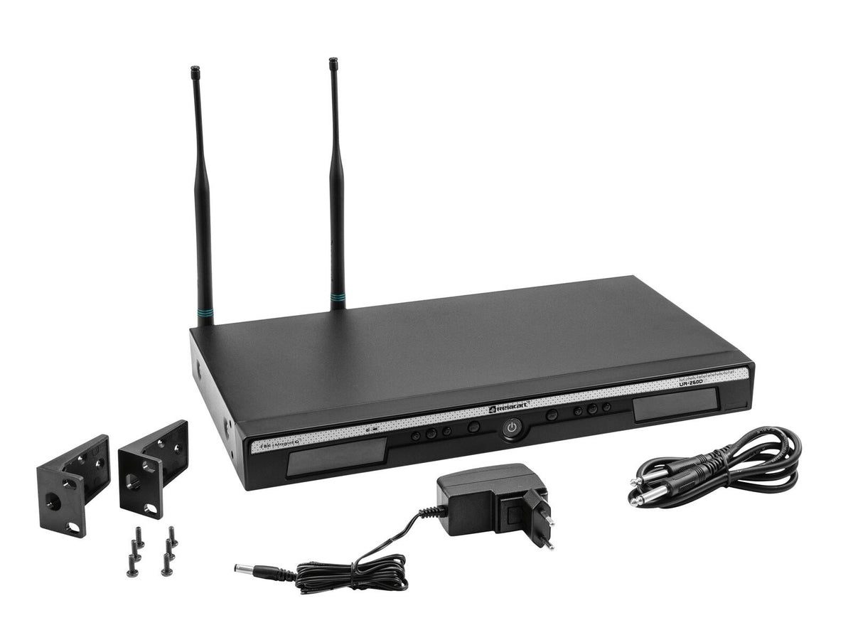 Relacart UR-260D 2-Kanal-UHF-Empfänger 522-554 MHz – Ansicht 2