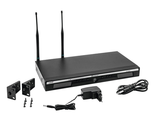 Relacart UR-222D 2-Kanal UHF-Empfänger 823-832 + 863-865 MHz – Ansicht 2