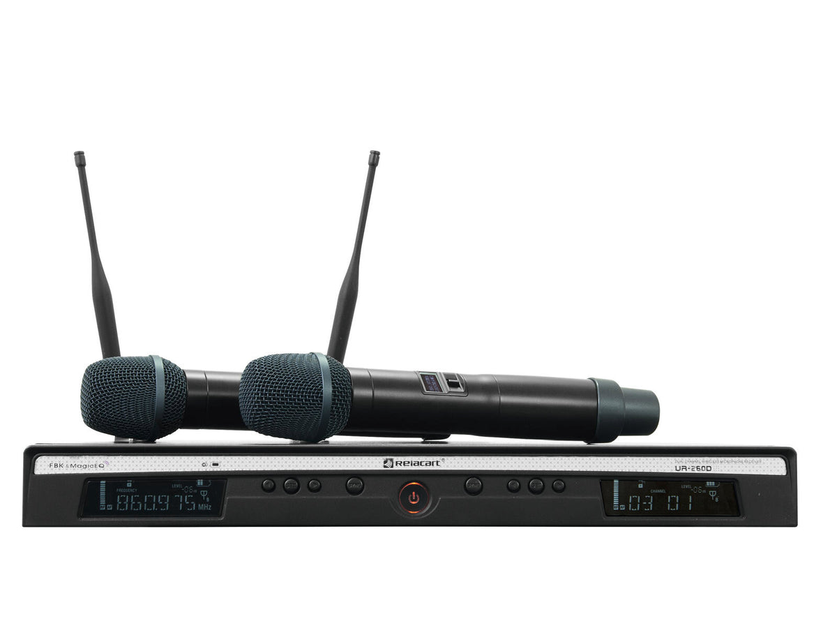 Relacart UR-260D 2-Kanal-UHF-System 823-832 + 863-865 MHz