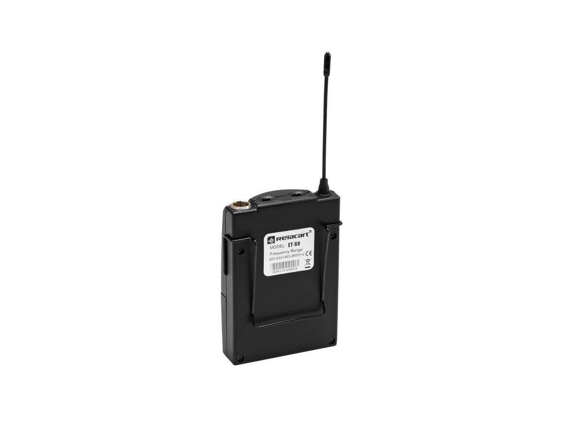 Relacart ET-60 Bodypack mit Lavalier-Mikrofon für WAM-402 – Ansicht 3