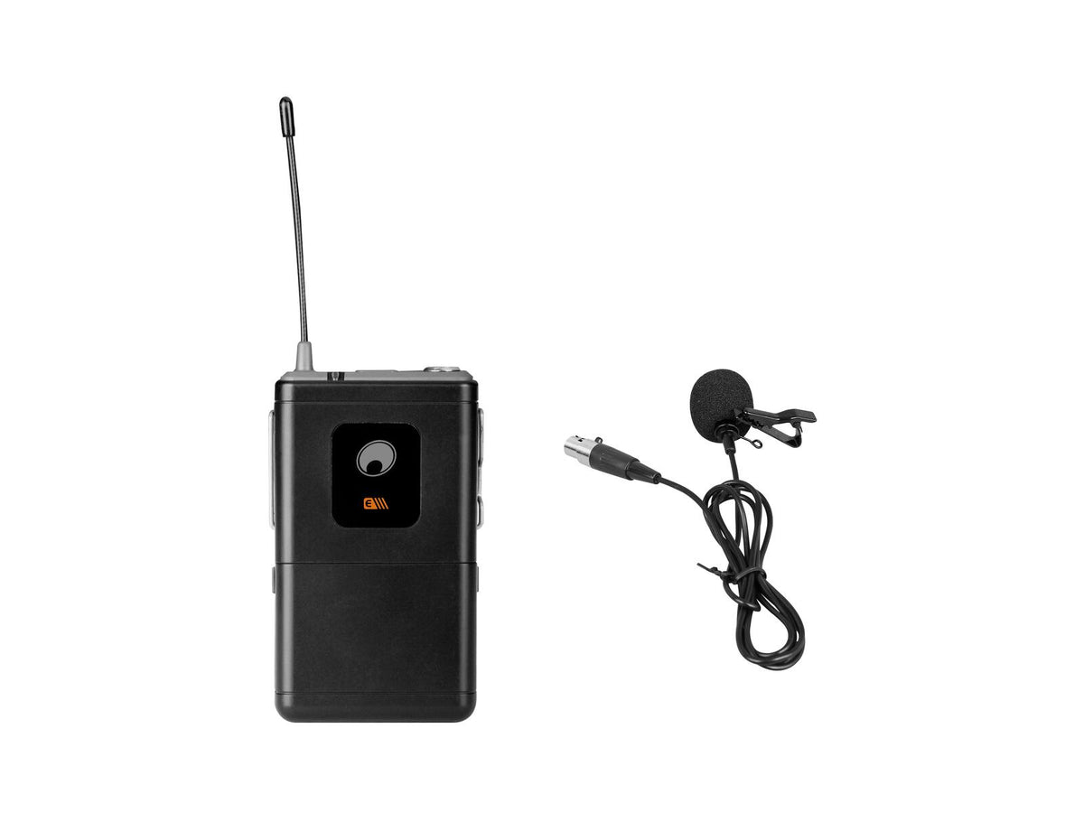 Omnitronic UHF-E Serie Taschensender 826,1MHz + Lavaliermikrofon