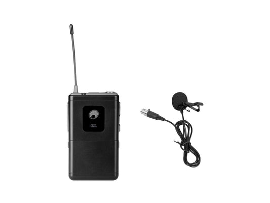 Omnitronic UHF-E Serie Taschensender 529,7MHz + Lavaliermikrofon