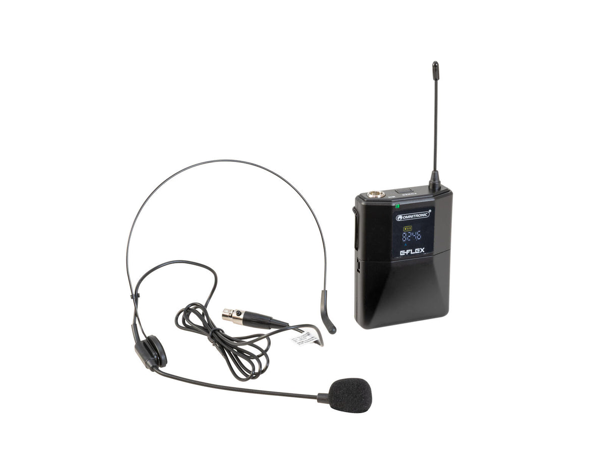 Omnitronic UHF E-FLEX Taschensender 823-832/863-865 MHz