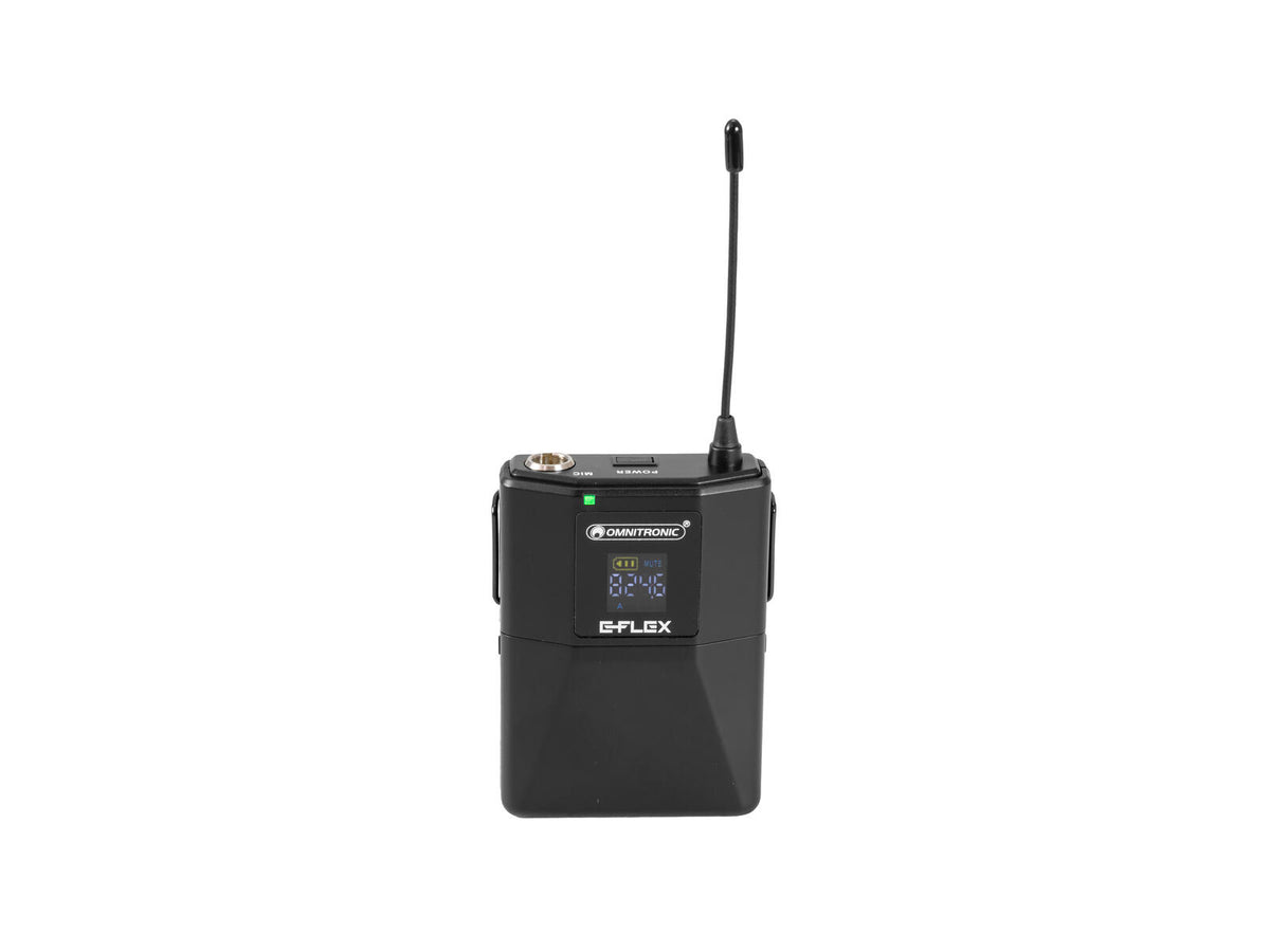 Omnitronic UHF E-FLEX Taschensender 823-832/863-865 MHz – Ansicht 5