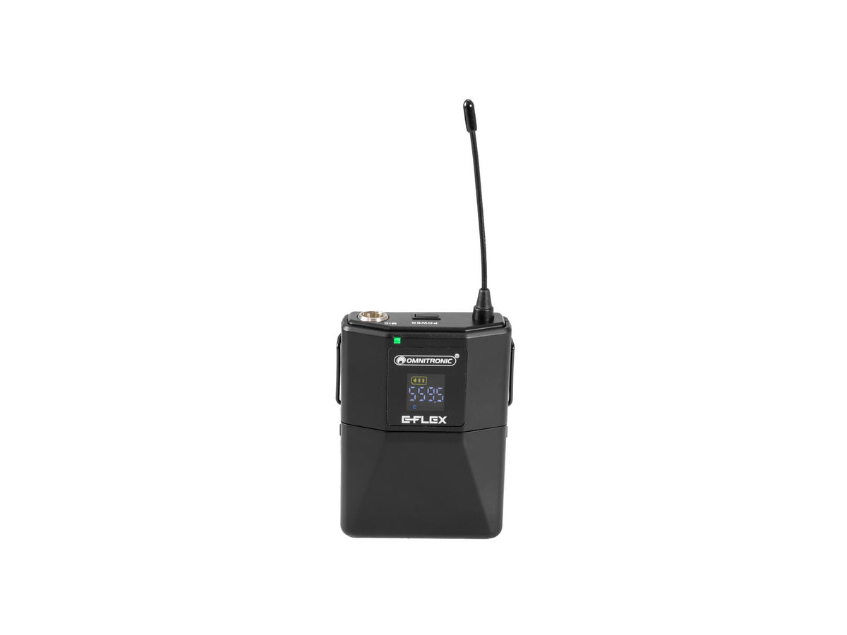 Omnitronic UHF E-FLEX Taschensender 559-575 MHz – Ansicht 2