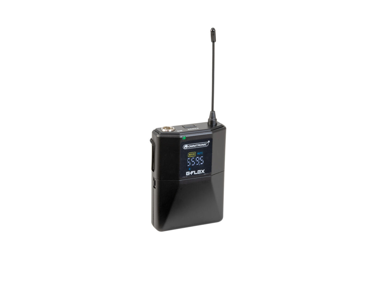 Omnitronic UHF E-FLEX Taschensender 559-575 MHz – Ansicht 3