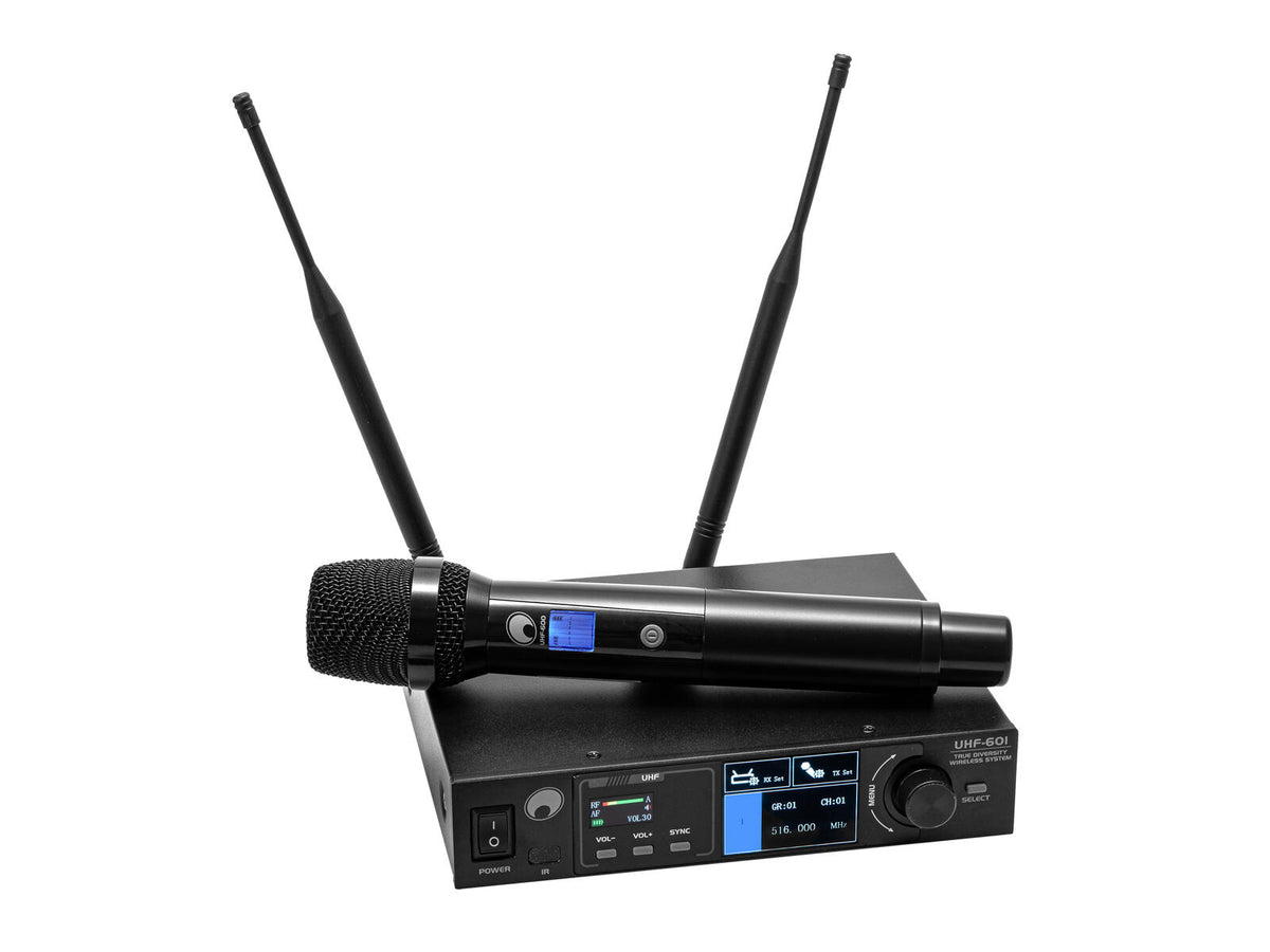 Omnitronic UHF-601 1-Kanal Funkmikrofon-System 520-554 MHz