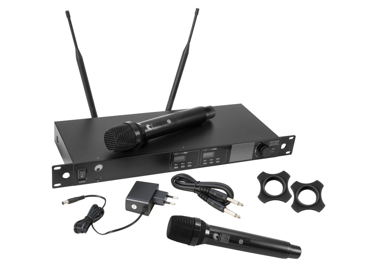 Omnitronic UHF-602 2-Kanal Funkmikrofon-System 520-554 MHz – Ansicht 6