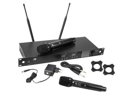 Omnitronic UHF-602 2-Kanal Funkmikrofon-System 520-554 MHz – Ansicht 6