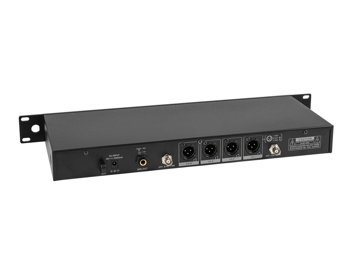Omnitronic UHF-604 4-Kanal Funkmikrofon-System 520-554 MHz – Ansicht 3