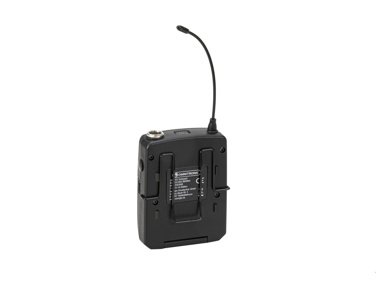 Omnitronic UHF-600 Taschensender 823-832/863-865 MHz – Ansicht 3