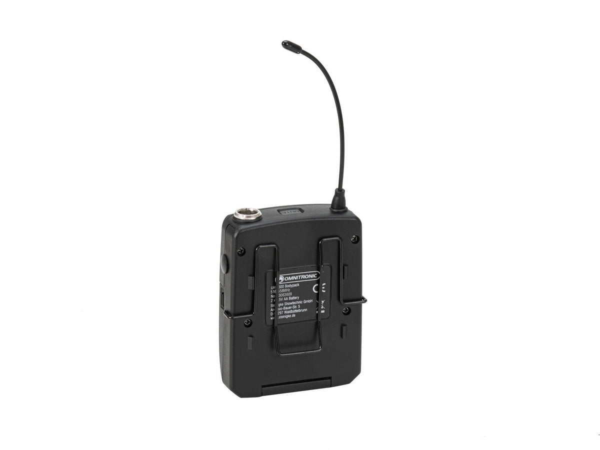 Omnitronic UHF-600 Taschensender 520-554 MHz – Ansicht 3