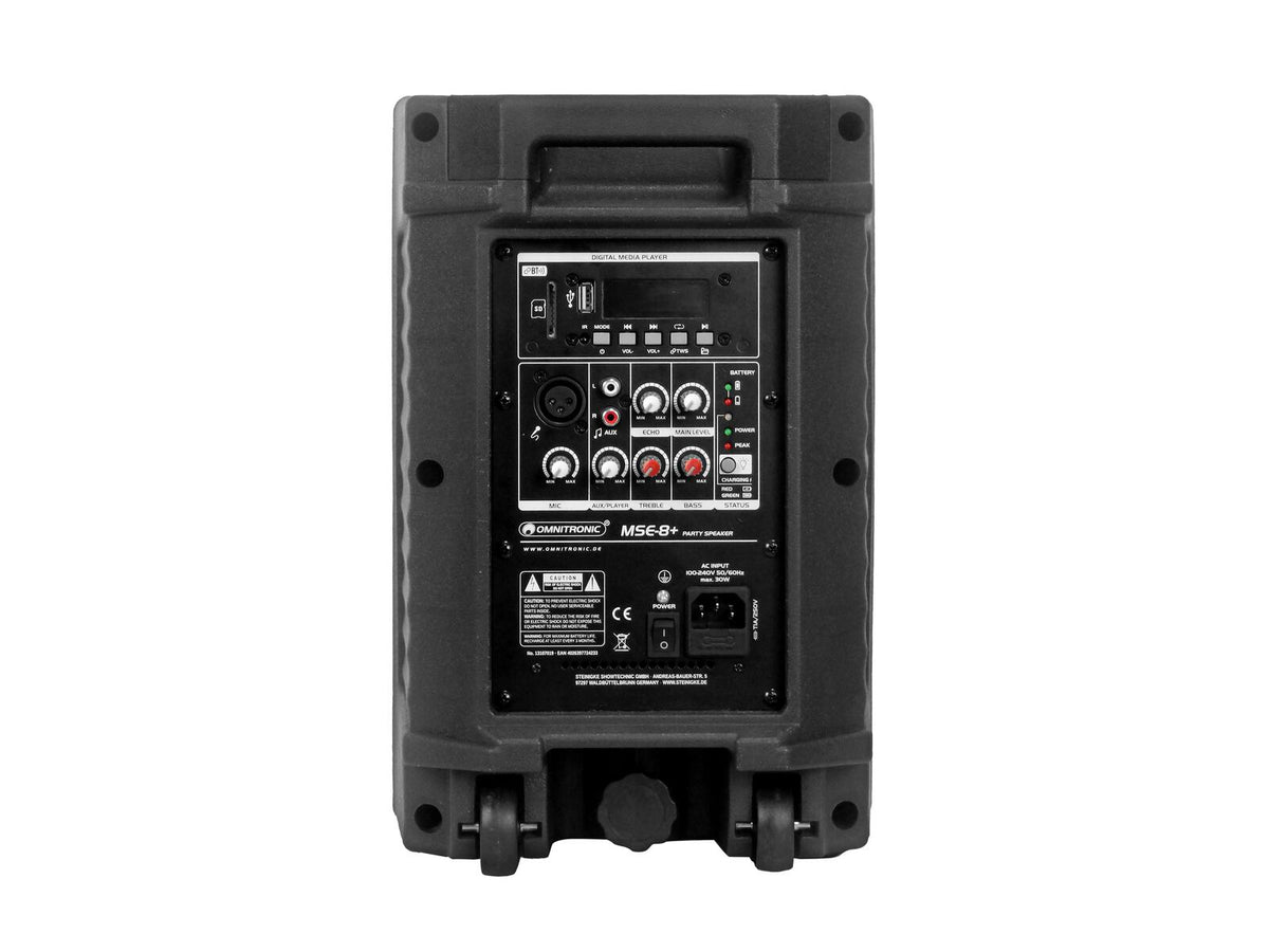 Omnitronic MSE-8+ Akku Partylautsprecher mit LED-Effekten – Ansicht 3