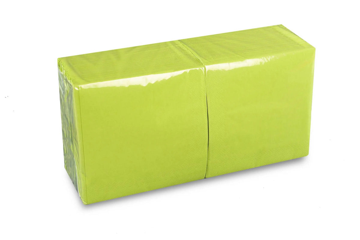 Funny Tafelserviette farbig, 3-lagig, 40 x 40 cm, 1/4-Falz, kiwi, 4 x 250 Stück