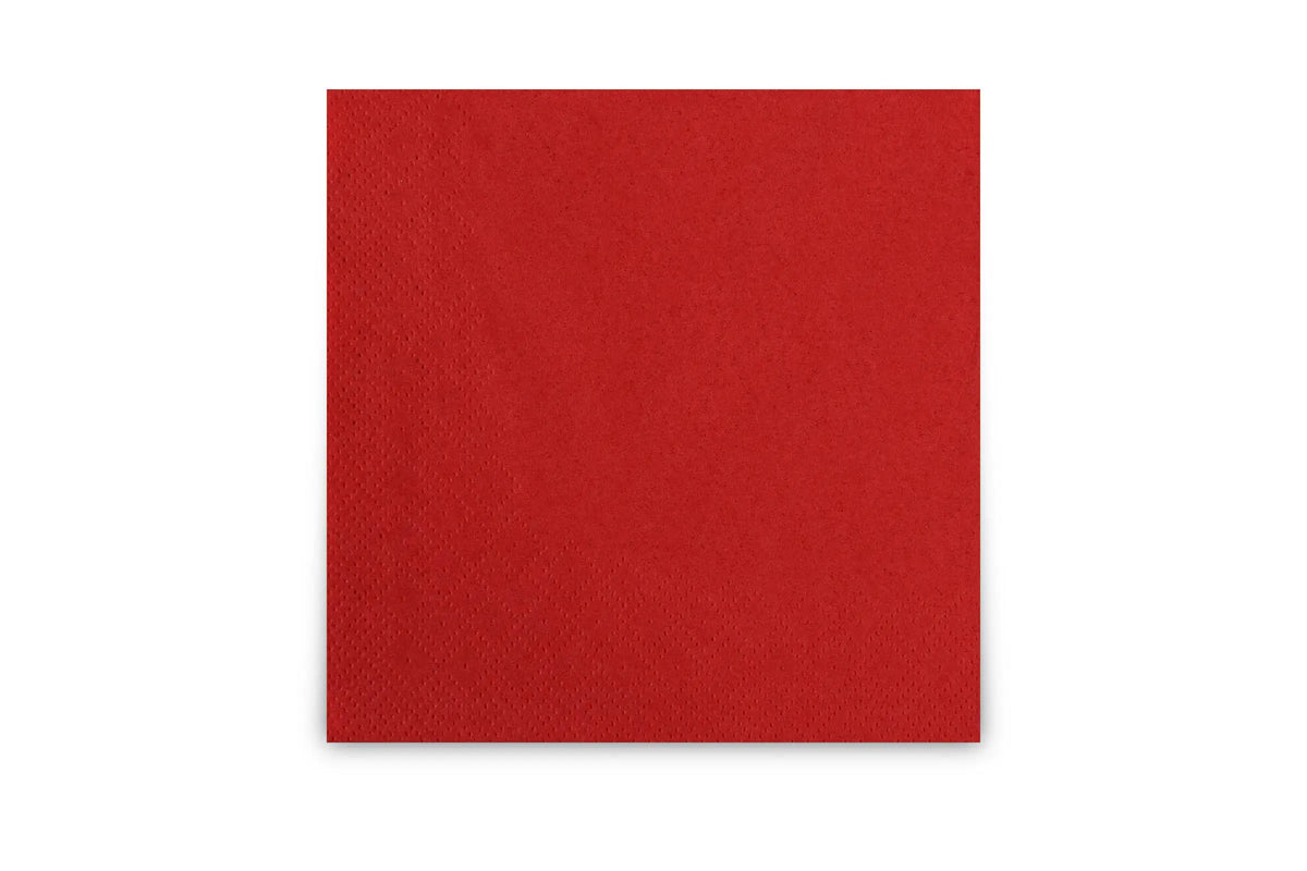 Funny Servietten, 2-lagig, 24 x 24 cm, 1/4-Falz, rot, 12 x 300 Stück