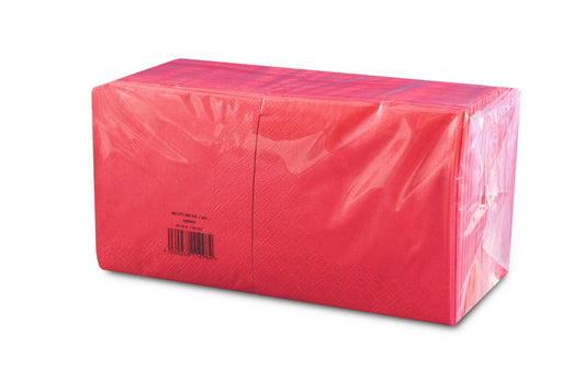 Funny Servietten, 2-lagig, 24 x 24 cm, 1/4-Falz, rot, 12 x 300 Stück