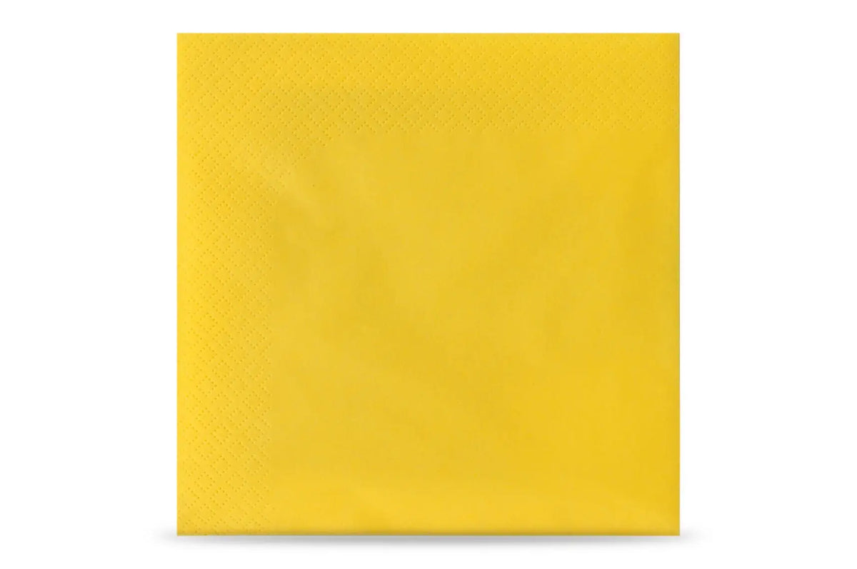 Funny Servietten, 3-lagig, 33 x 33 cm, 1/4-Falz, gelb, 4 x 250 Stück