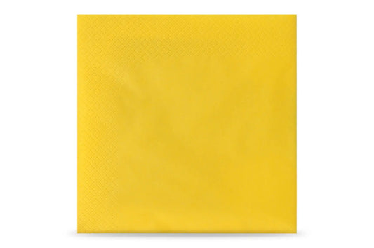 Funny Servietten, 3-lagig, 33 x 33 cm, 1/4-Falz, gelb, 4 x 250 Stück