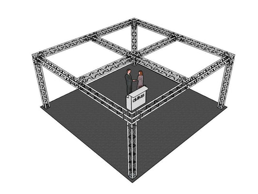 Alutruss Traversenset QUADLOCK 6082 Quadrat 7,71x7,71x3,5m (BxTxH)