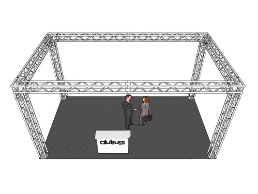 Alutruss Traversenset QUADLOCK 6082 Rechteck 7x4x3,5m (BxTxH) – Ansicht 2
