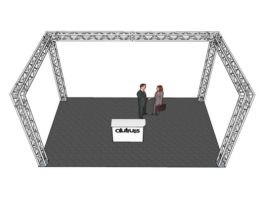 Alutruss Traversenset QUADLOCK 6082 U-Form 7x4x3,5m (BxTxH) – Ansicht 2