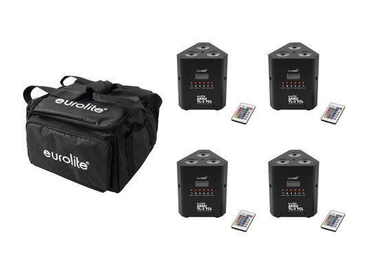Eurolite Set 4x AKKU TL-3 QuickDMX + Soft-Bag