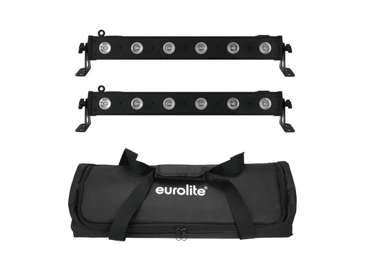 Eurolite Set 2x LED BAR-6 QCL RGBW + Soft-Bag