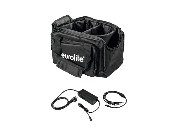 Eurolite Set SB-14 Soft-Bag + Ladegerät 4x Akku Flat Light 1