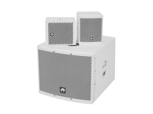 Omnitronic Set MOLLY-12A Subwoofer aktiv + 2x MOLLY-6 Top 8 Ohm, weiß – Ansicht 2