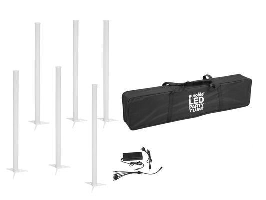 Eurolite Set 6x AKKU LED Party Tube IR + Ladenetzteil + Soft-Bag