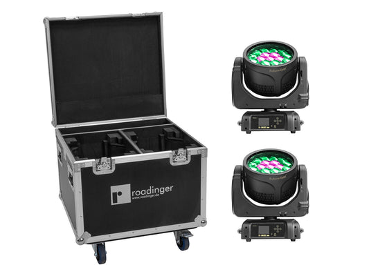Futurelight Set 2x EYE-1940 QCL Zoom + Case mit Rollen