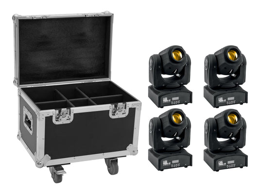 Eurolite Set 4x LED TMH-17 Spot + Case mit Rollen